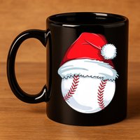 Christmas Baseball Ball Santa Pajama 11oz C Handle Ceramic Mug