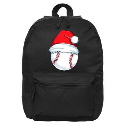 Christmas Baseball Ball Santa Pajama 16 in Basic Backpack