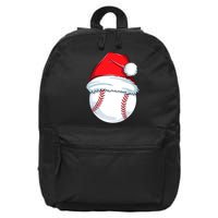Christmas Baseball Ball Santa Pajama 16 in Basic Backpack