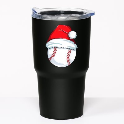Christmas Baseball Ball Santa Pajama Tumbler