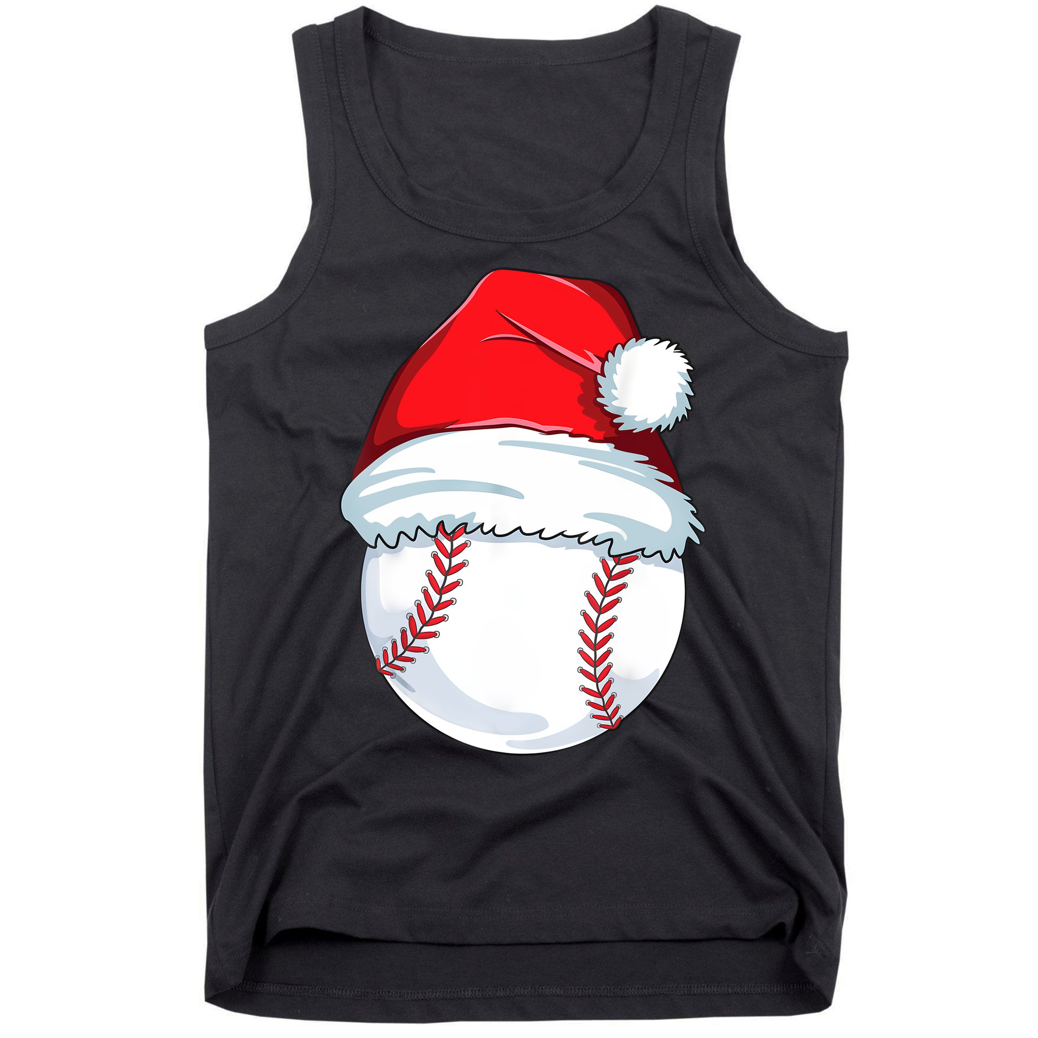 Christmas Baseball Ball Santa Pajama Tank Top