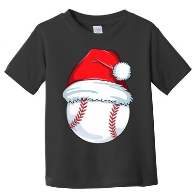 Christmas Baseball Ball Santa Pajama Toddler T-Shirt