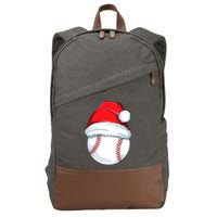 Christmas Baseball Ball Santa Pajama Cotton Canvas Backpack
