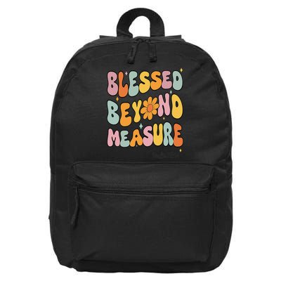 Christian Blessed Beyond Measure Groovy Godsister 16 in Basic Backpack