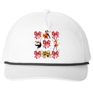 Coquette Bow Broadway Theater Musical Christmas Snapback Five-Panel Rope Hat