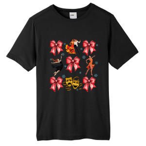 Coquette Bow Broadway Theater Musical Christmas Tall Fusion ChromaSoft Performance T-Shirt