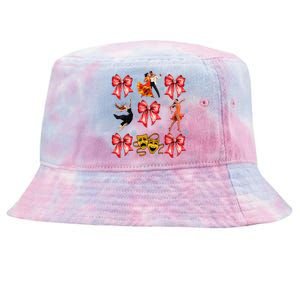 Coquette Bow Broadway Theater Musical Christmas Tie-Dyed Bucket Hat