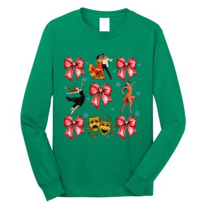 Coquette Bow Broadway Theater Musical Christmas Long Sleeve Shirt