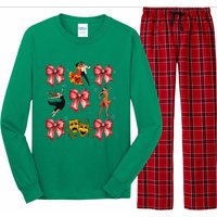 Coquette Bow Broadway Theater Musical Christmas Long Sleeve Pajama Set