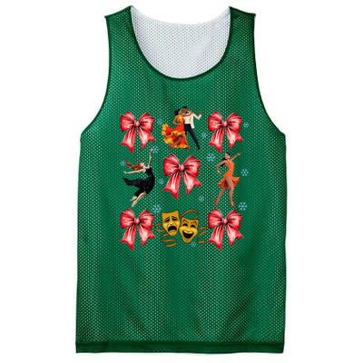 Coquette Bow Broadway Theater Musical Christmas Mesh Reversible Basketball Jersey Tank