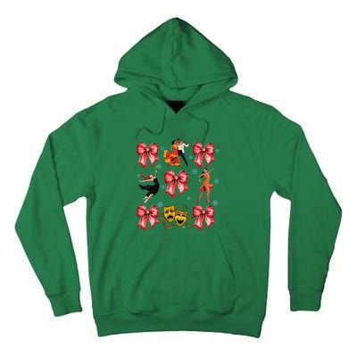 Coquette Bow Broadway Theater Musical Christmas Tall Hoodie