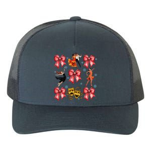 Coquette Bow Broadway Theater Musical Christmas Yupoong Adult 5-Panel Trucker Hat