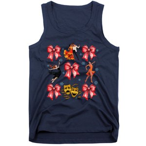 Coquette Bow Broadway Theater Musical Christmas Tank Top