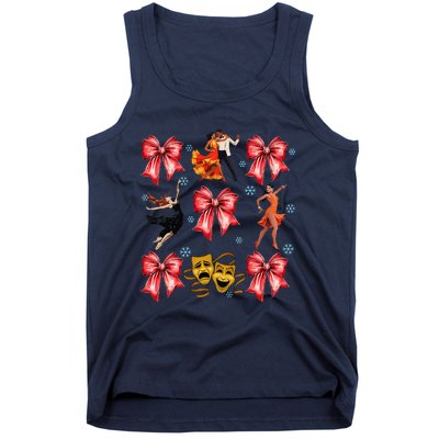 Coquette Bow Broadway Theater Musical Christmas Tank Top