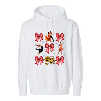 Coquette Bow Broadway Theater Musical Christmas Garment-Dyed Fleece Hoodie