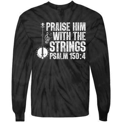 Cool Banjo Bluegrass Music Art Worship Leader Tie-Dye Long Sleeve Shirt