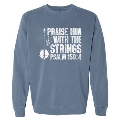 Cool Banjo Bluegrass Music Art Worship Leader Garment-Dyed Sweatshirt