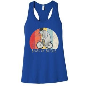 Cycling Bear Bike Biking Cyclist Women's Racerback Tank