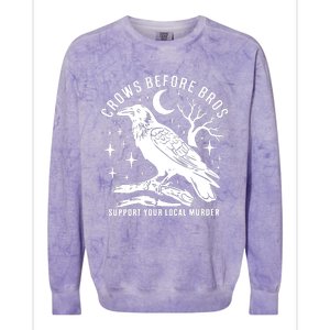 Crows Before Bros Support Your Local Murrder Colorblast Crewneck Sweatshirt