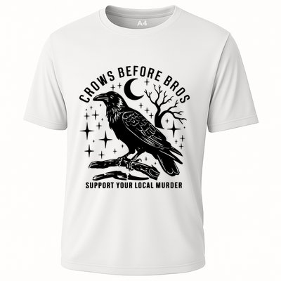 Crows Before Bros Support Your Local Murrder Cooling Performance Crew T-Shirt