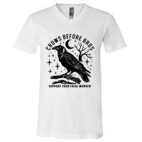 Crows Before Bros Support Your Local Murrder V-Neck T-Shirt