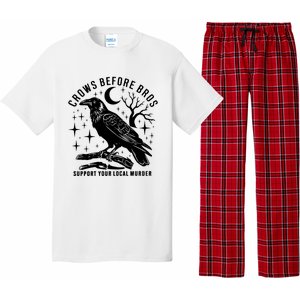 Crows Before Bros Support Your Local Murrder Pajama Set