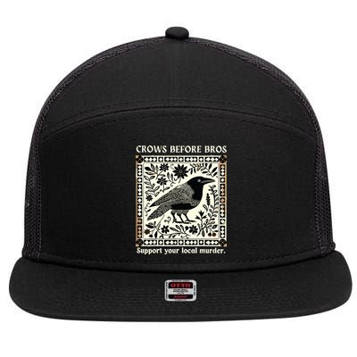 Crows Before Bros 7 Panel Mesh Trucker Snapback Hat