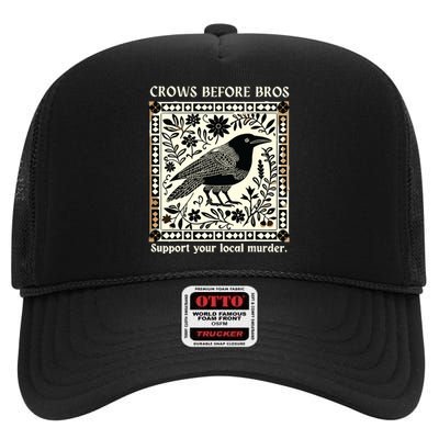 Crows Before Bros High Crown Mesh Back Trucker Hat