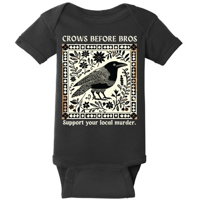 Crows Before Bros Baby Bodysuit
