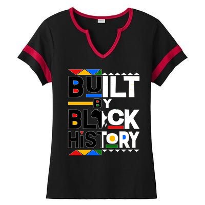 Cool Built By Black History Ladies Halftime Notch Neck Tee