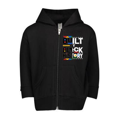 Cool Built By Black History Toddler Zip Fleece Hoodie