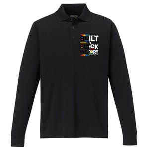 Cool Built By Black History Performance Long Sleeve Polo