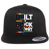 Cool Built By Black History Flat Bill Trucker Hat