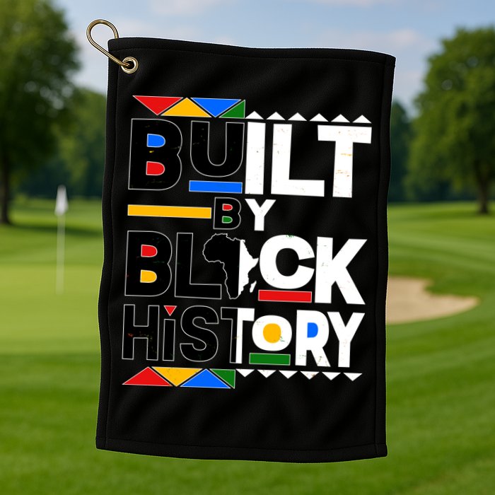 Cool Built By Black History Golf Towel
