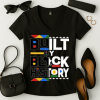 Cool Built By Black History Women's V-Neck T-Shirt