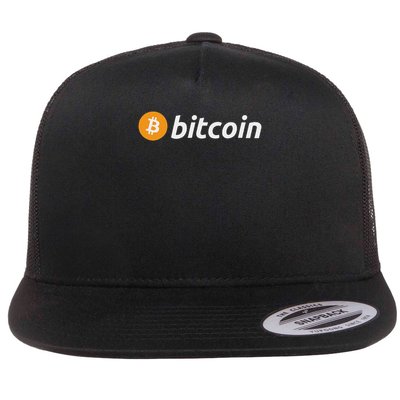 Cryptocurrency Blockchain Bitcoin Logo Crypto Bitcoin Orange Flat Bill Trucker Hat