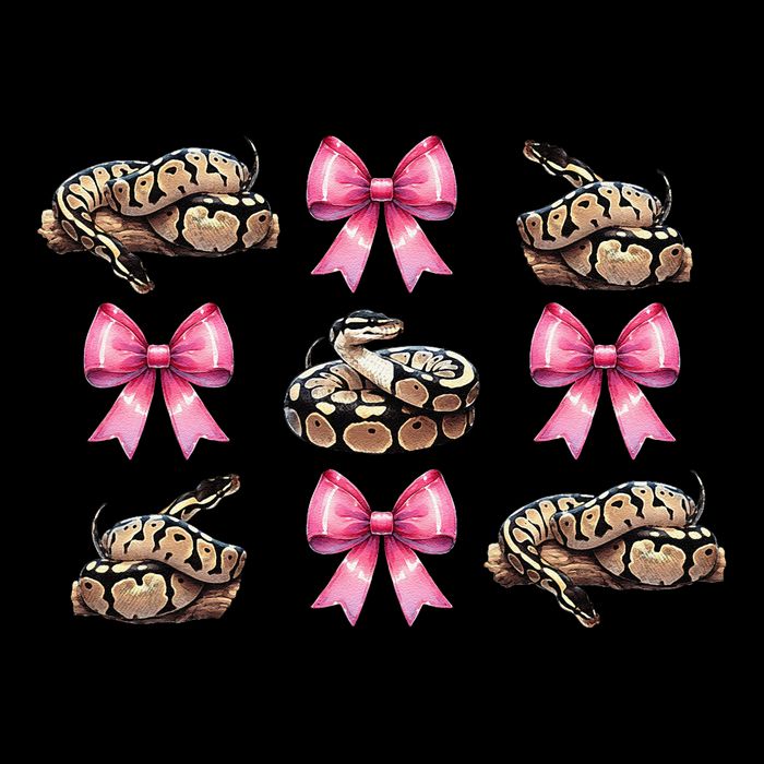Coquette Bow Ball Python Snake Pin.K Ribbon Mom Mothers Day Drawstring Bag