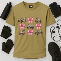Coquette Bow Ball Python Snake Pin.K Ribbon Mom Mothers Day Cooling Performance Crew T-Shirt