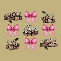 Coquette Bow Ball Python Snake Pin.K Ribbon Mom Mothers Day Cooling Performance Crew T-Shirt