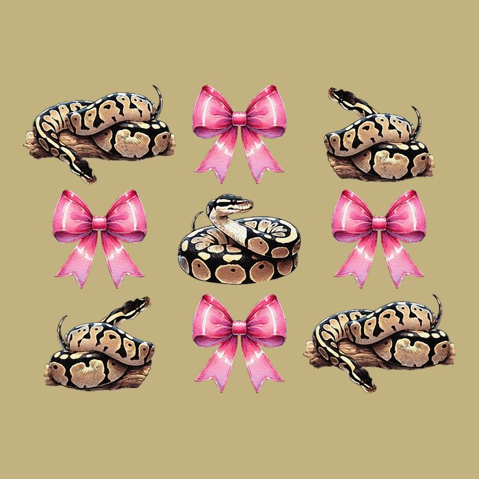 Coquette Bow Ball Python Snake Pin.K Ribbon Mom Mothers Day Cooling Performance Crew T-Shirt