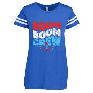 Cute Boom Boom Crew Fireworks Family Matching 4th Of July Gift Enza Ladies Jersey Football T-Shirt