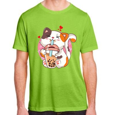 Cat Boba Bubble Tea Kawaii Anime Japanese Teen Adult ChromaSoft Performance T-Shirt