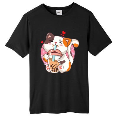 Cat Boba Bubble Tea Kawaii Anime Japanese Teen Tall Fusion ChromaSoft Performance T-Shirt