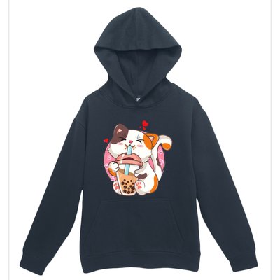 Cat Boba Bubble Tea Kawaii Anime Japanese Teen Urban Pullover Hoodie