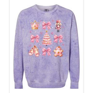 Coquette Bow Ballet Gingerbread Christmas Xmas Colorblast Crewneck Sweatshirt