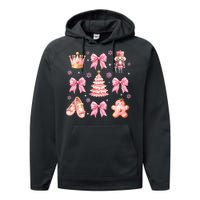 Coquette Bow Ballet Gingerbread Christmas Xmas Performance Fleece Hoodie