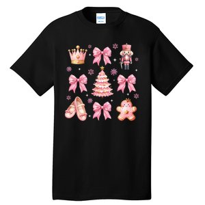 Coquette Bow Ballet Gingerbread Christmas Xmas Tall T-Shirt