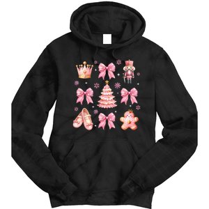 Coquette Bow Ballet Gingerbread Christmas Xmas Tie Dye Hoodie