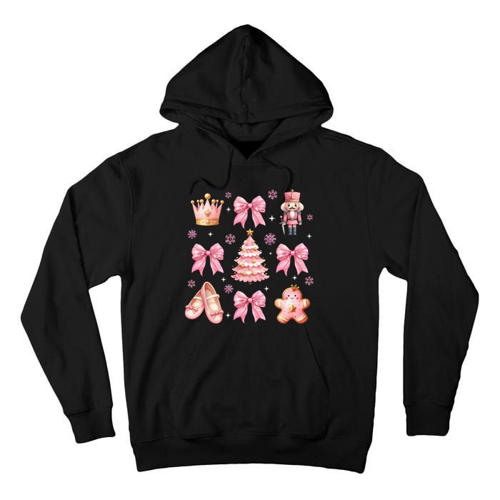 Coquette Bow Ballet Gingerbread Christmas Xmas Tall Hoodie