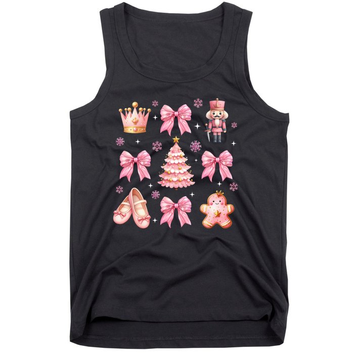 Coquette Bow Ballet Gingerbread Christmas Xmas Tank Top